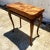 Vintage Patchwork Burl Wood Flip Top Card Table For Sale - Image 4 of 9