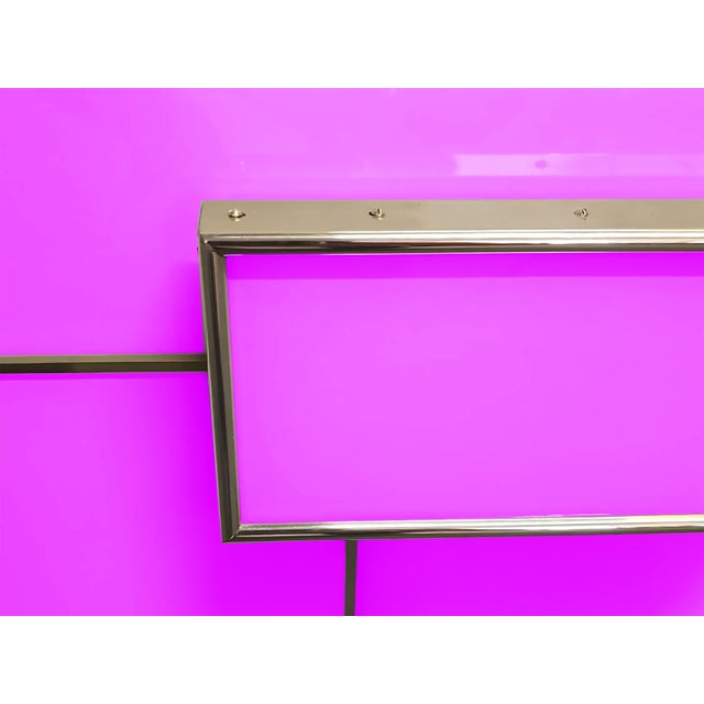 Not Yet Made - Made To Order Violet Nightstands with Murano Glass and Geometric Brass Detail from Justfurnituress SRL, Set of 2 For Sale - Image 5 of 8