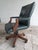 Gunlocke Vintage 1996 Gunlocke Executive Leather Swivel Office Chair – Sherwood Green For Sale - Image 4 of 6