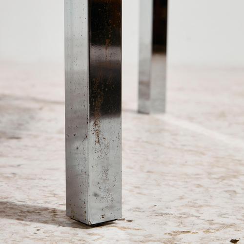 Metal Coffee Table with Stone Top, 1970s For Sale - Image 7 of 12