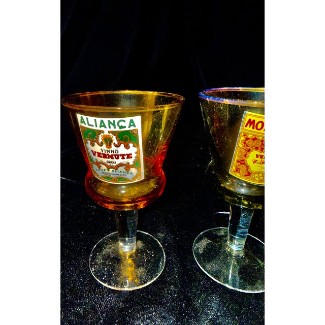 Amber Vintage Cocktail Liqueur Glasses - Set of 4 For Sale - Image 8 of 12