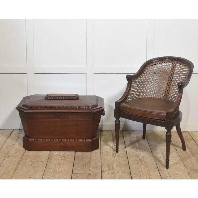 Carved Mahogany and Cane Library Chairs, 1890s, Set of 2 For Sale - Image 10 of 11