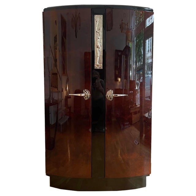 Black Vintage Art Deco Salon Cabinet, 1930 For Sale - Image 8 of 8