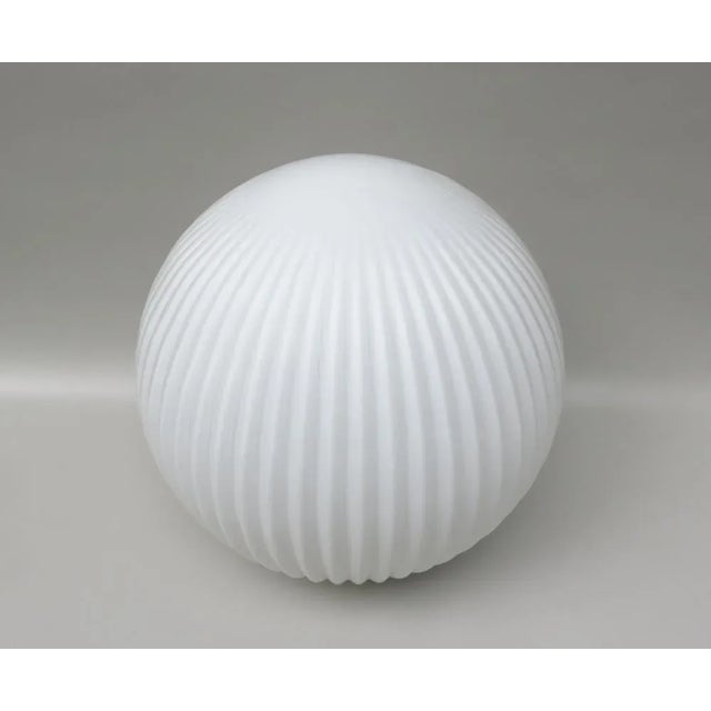 Large Brass Ceiling Lamp with Pleated Ball, 1950s For Sale - Image 13 of 18