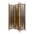 Vintage Walnut Three Panel Geometric Room Divider. For Sale