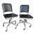 2000’s Pair of Emeco Navy Swivel Desk Chairs For Sale