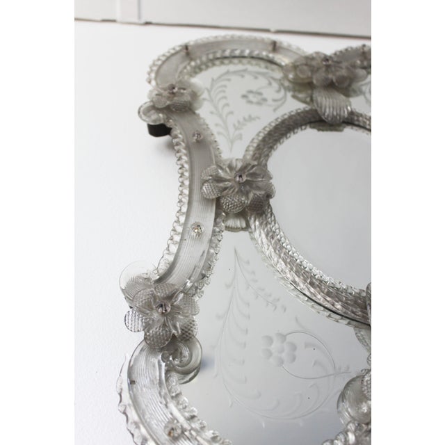 Venetian Murano Glass Mirror, Italy, 1950s For Sale - Image 4 of 11