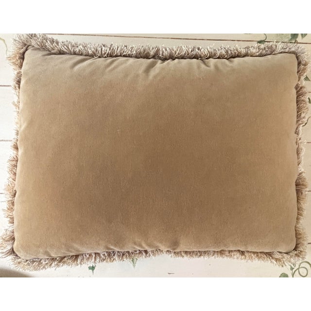 1990s Vintage French Toile Tapestry Fringe Pillow For Sale - Image 5 of 5
