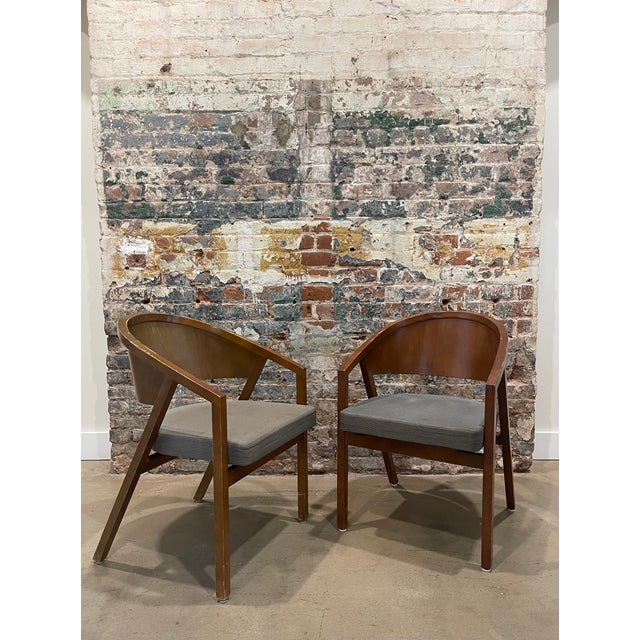 Elegant minimalism at its finest! These 2006 Shelton Mindel chairs are a blend of mid-century modern design and...