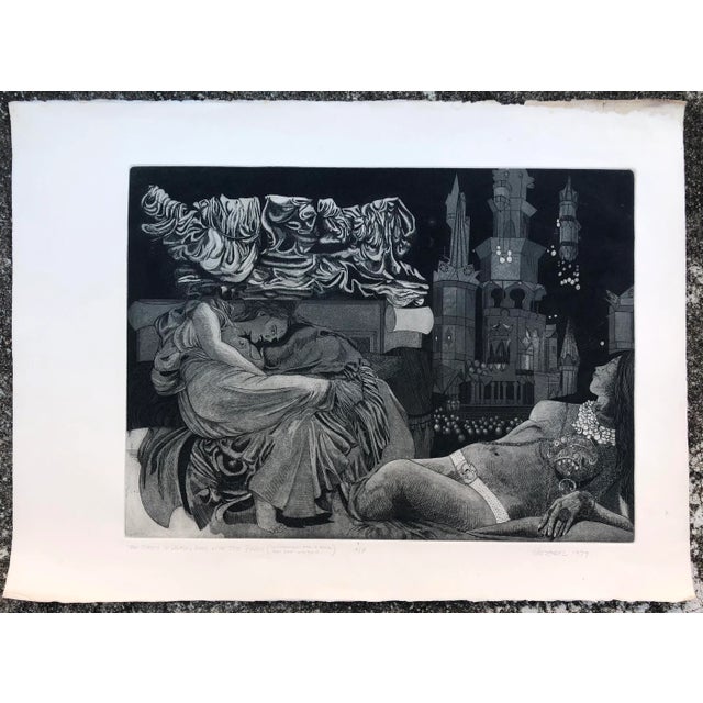 1977 "The Queen is Dead, Long Live the Queen" etching with aquatint by Geiger.