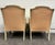 Vintage French Louis XV Style Bergere Lounge Armchairs - Pair For Sale - Image 9 of 11