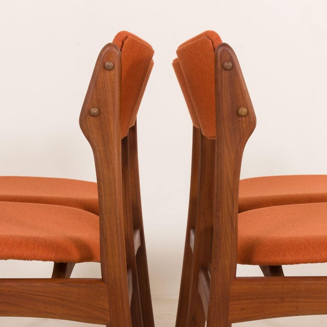 Vintage Danish Teak and Wool Chairs by Erik Buch, 1960s, Set of 4 For Sale - Image 16 of 18