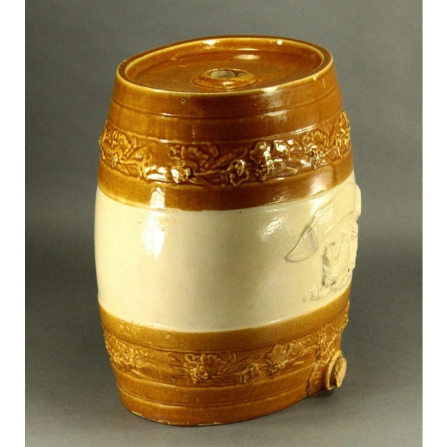 Victorian 1800s Port Dundas Glasgow Scottish Armorial Stoneware Water Cooler For Sale - Image 3 of 12