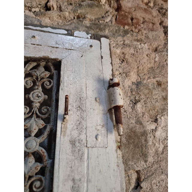 Antique Oak Front Door with Cast Iron Grill, 1890s For Sale - Image 16 of 18