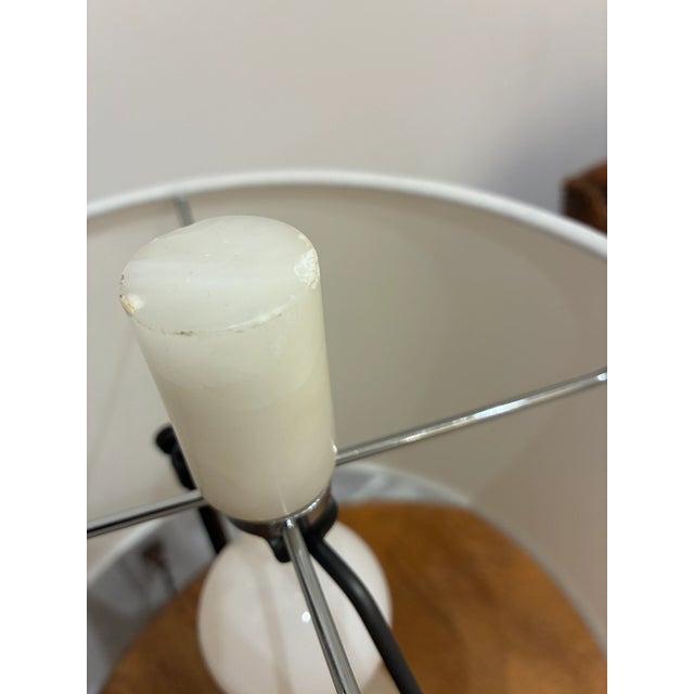 White Small Vintage White Marble Lamp For Sale - Image 8 of 12