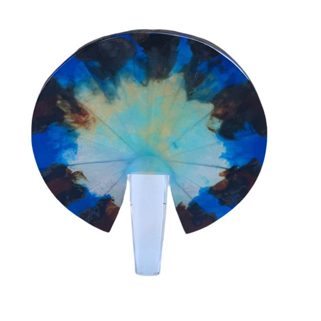 Mid 20th Century Vintage French Signed Daum Art Glass Pate De Verre Peacock Sculpture/Figurine For Sale - Image 5 of 9