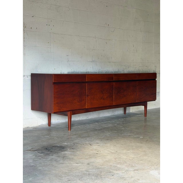 1960s Danish Rosewood Sideboard by Ib Kofod-Larsen for Faarup Møbelfabrik – Vintage Mid-Century Modern Credenza For Sale - Image 5 of 12