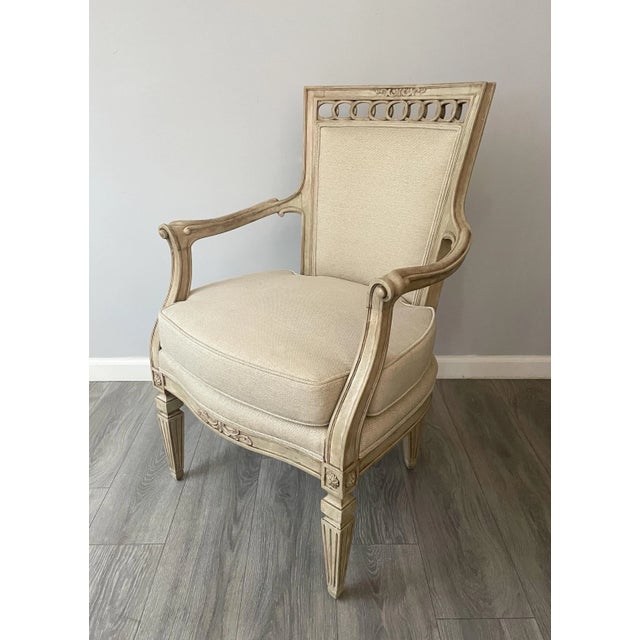 Antique French Neoclassical Armchairs-A Pair For Sale - Image 4 of 13