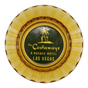Castaways Hotel Las Vegas Glass Ashtray