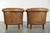 Large Vintage Sheepskin Club Armchairs, Set of 2 For Sale - Image 3 of 15