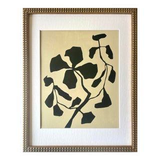 2026 "L'Aiuola Bruciata Series No. 2" Abstract Botanical Painting on Paper by Artist r.k. Red For Sale