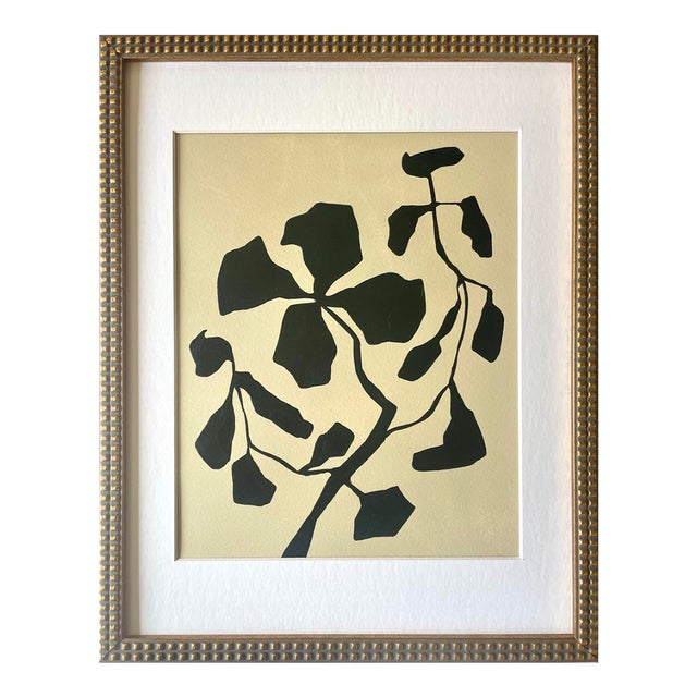 2026 "L'Aiuola Bruciata Series No. 2" Abstract Botanical Painting on Paper by Artist r.k. Red For Sale