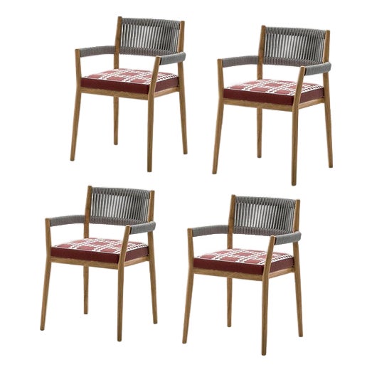 Dine Out Outside Chairs by Rodolfo Dordoni for Cassina, Set of 4 For Sale