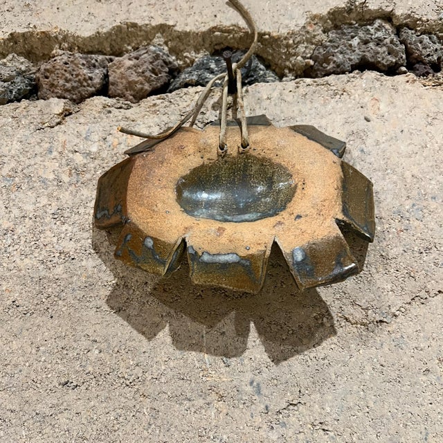 1970s 1970s Studio Art Handcrafted Sun Shaped Pottery For Sale - Image 5 of 6