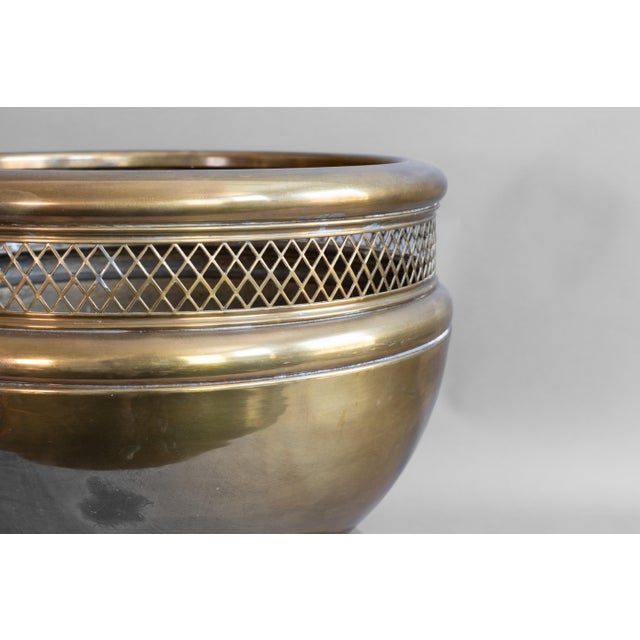 Vintage Brass Jardinaire, 1920 For Sale - Image 6 of 7