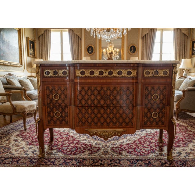 Brown Napoleon III Commode by H. Picard Bronzes after Riesener, 19th Century For Sale - Image 8 of 8