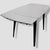 Mid-Century Modern Space Age Black & White Formica Draw Leaf Extending Dining Table For Sale - Image 7 of 10