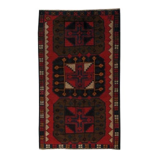 Mid-20th Century Vintage Balouch Wool Rug - 2′8″ × 4′6″ For Sale