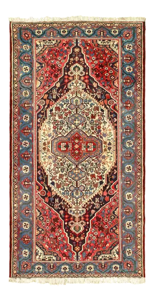 1970s Vintage Hand Knotted Persian Bakhtiari Rug 5' X 10'