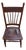 Antique American Pressed Back Oak Dining Chair With Embossed Leather Seat For Sale