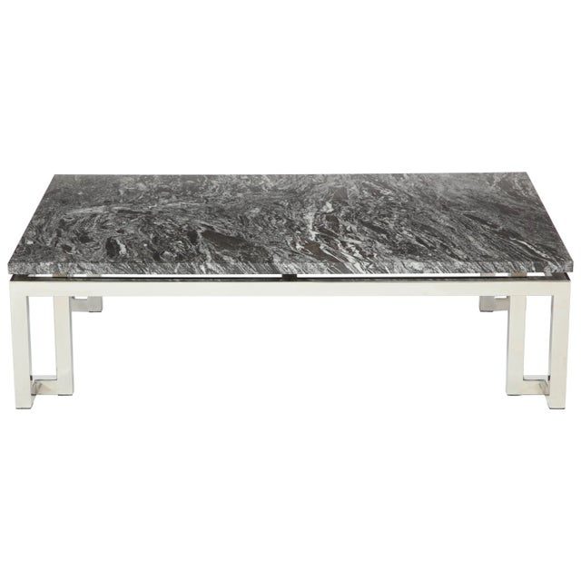 Polished chrome Greek Key Coffee Table For Sale - Image 10 of 10