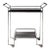 Naya Polished Chrome Bar Cart With Smoke Acrylic Shelves For Sale
