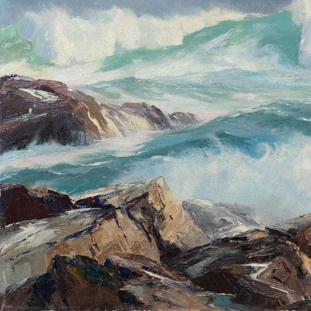 'Big Surf, Point Lobos' by Edward Norton Ward, California Impressionism, Carmel Art Association, Taos For Sale - Image 4 of 9