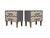 Not Yet Made - Made To Order Wooden Bedside Tables with Grey Optical Murano Glass from Justfurnituress SRL, Set of 2 For Sale - Image 5 of 6