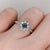 Contemporary Flower Power Natural Color Changing Alexandrite Ring in Solid 14k Gold, 4.5mm, Size 6.75 For Sale - Image 3 of 12
