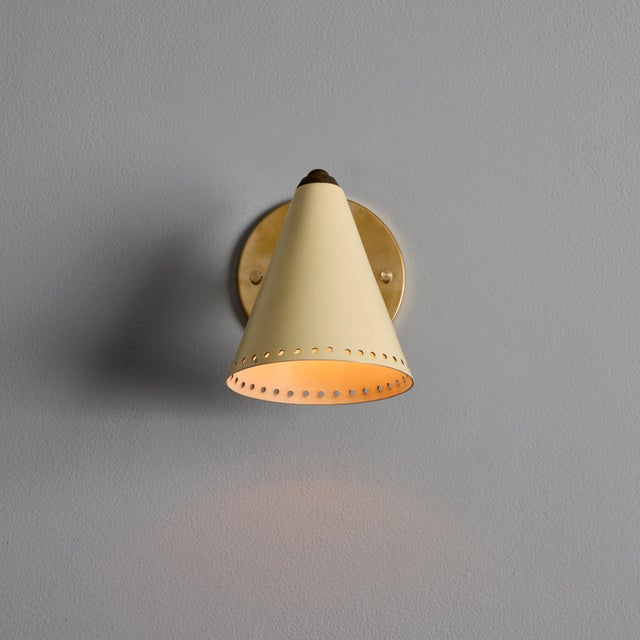1950s 1950s Stilnovo White Perforated Metal Sconce For Sale - Image 5 of 18