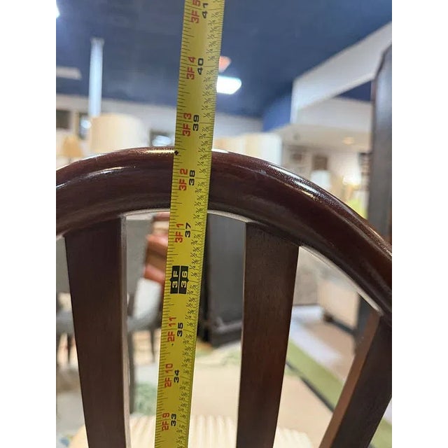 Set of 10 1950s Mahogany Baker Dining Chairs on Sheild Back Charlston Collection For Sale In West Palm - Image 6 of 8
