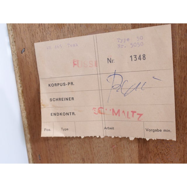 Teak Sliding Door Sideboard from WK Möbel, 1960s For Sale - Image 12 of 13