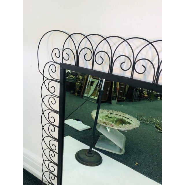 1950s 1950s Mid-Century Iron Mirror For Sale - Image 5 of 8