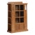 Mission 1 Door Bookcase With Side Shelves - MC For Sale
