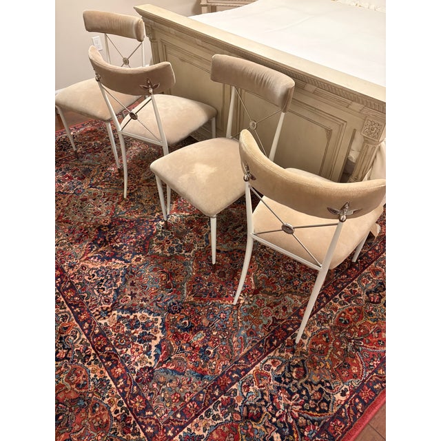 Jonathan Adler Jonathan Adler Rider Dining Chairs – Set of 4 – Ivory Velvet For Sale - Image 4 of 5