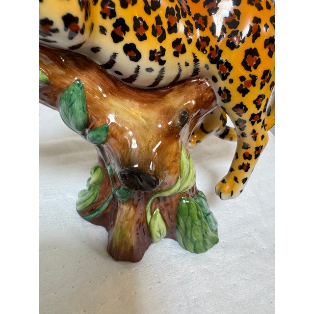 Brown Lynn Chase for Gump's Limited Jaguar in Tree Figurines, Set of Two For Sale - Image 8 of 12