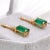 2.04cts Emerald Earrings With Natural Diamond Accents: 14k Solid Gold, 7x5mm For Sale - Image 4 of 6