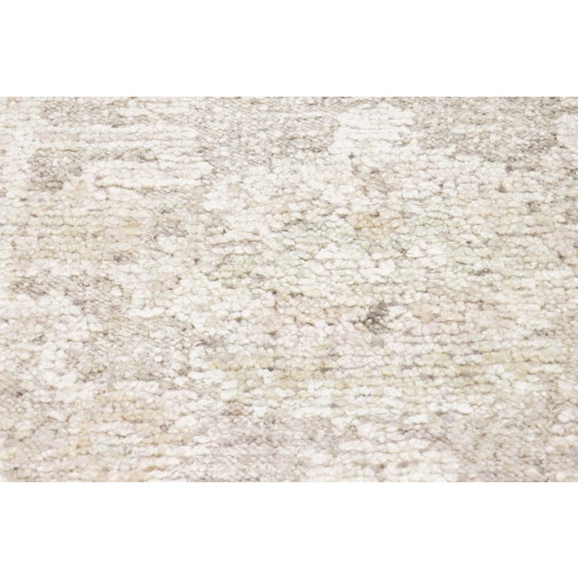 Traditional Pasargad Home Oushak Silver Wool Area Rug- 2' 9'' X 11' 0'' For Sale - Image 3 of 5