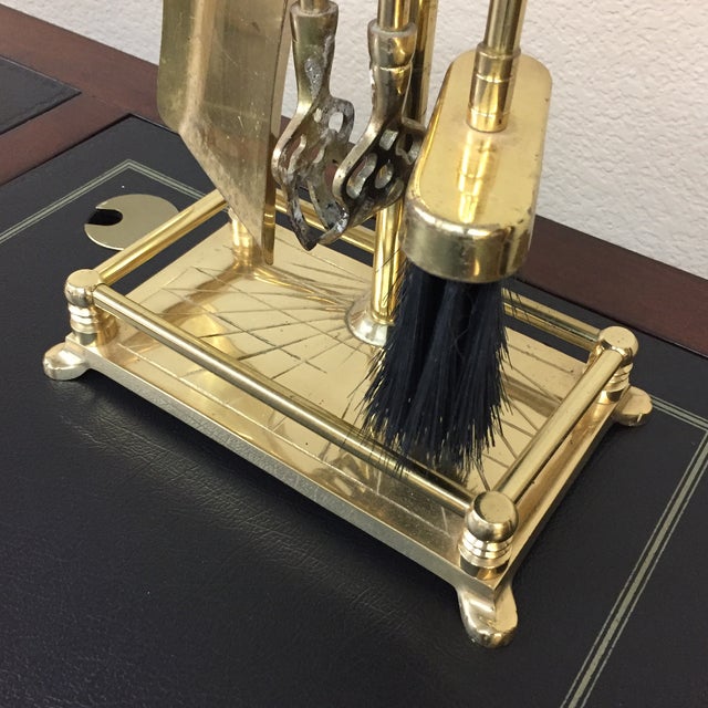 Brass Duck Head Fireplace Tools Set of 4 Chairish