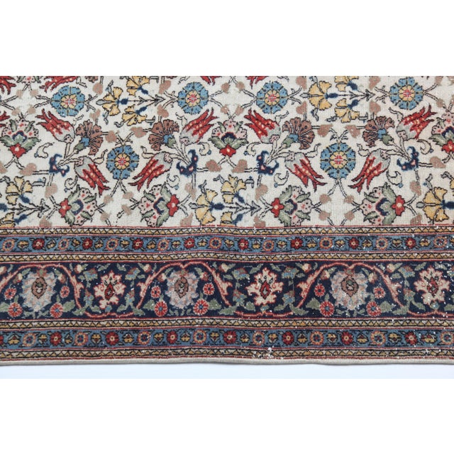 Vintage Turkish Hereke Rug, Hand-Knotted Fine Wool on Cotton With All-Over Traditional Motifs -6' 5'' X 8' 9'' For Sale - Image 4 of 14